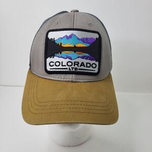 Colorado Hat Cap Snapback Gray Adjustable Adult Trucker Casual Rocky‎ Mountains